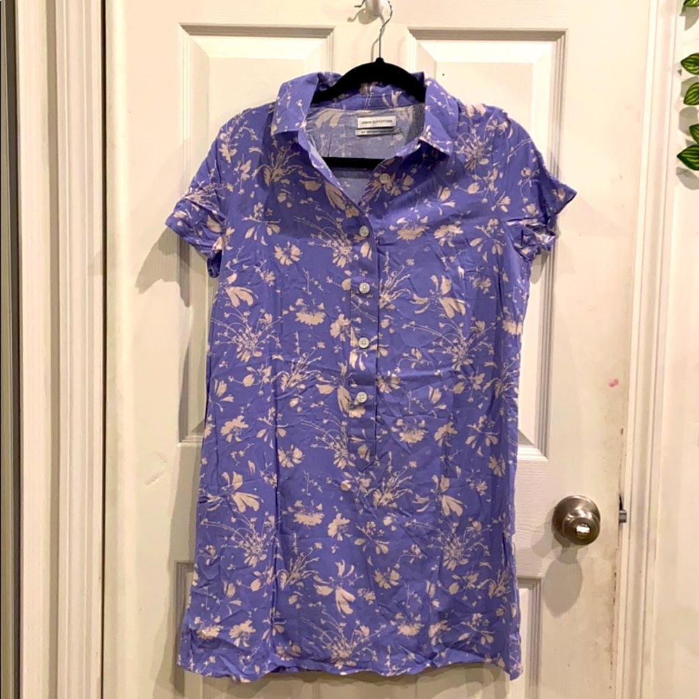 NWT Blue Urban Outfitters Mini Shirt Dress